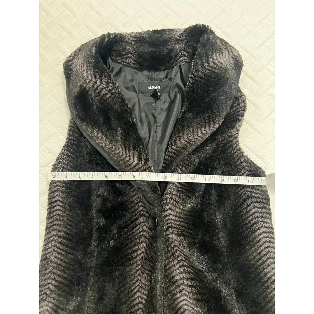 ALFANI WOMENS FAUX FUR VEST SIZE S - Picture 6 of 6